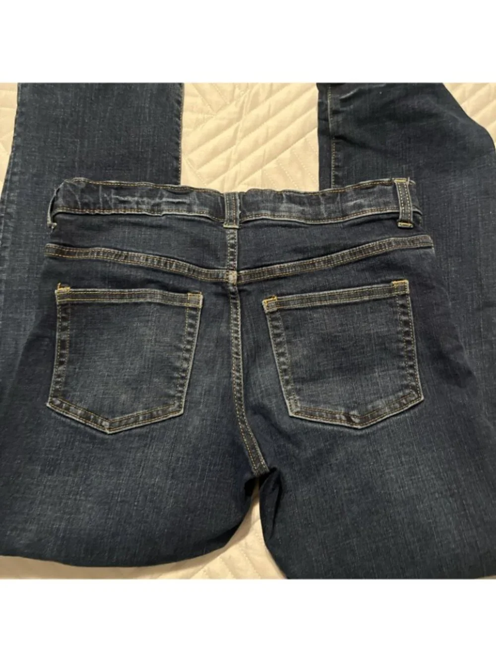 Gymboree Jeans Boys 12 Straight Leg Adjustable Waist Button Blue Denim
